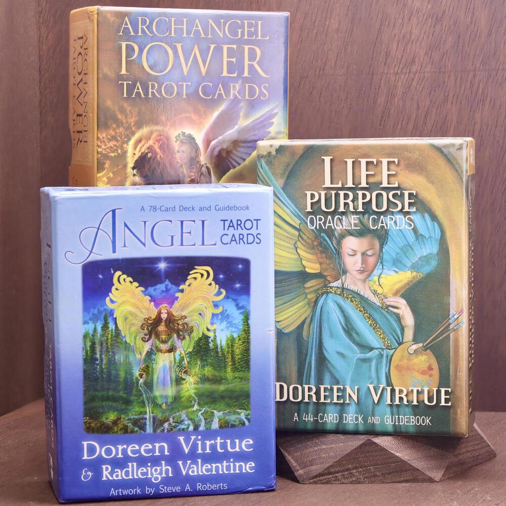 *Signed* Doreen Virtue OOP HTF Angel Oracle & Tarot Cards Deck Lot